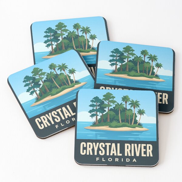 Item preview, Crystal River Florida Cypress Island Ribbon Badge Sticker designed and sold by DetourDgn.