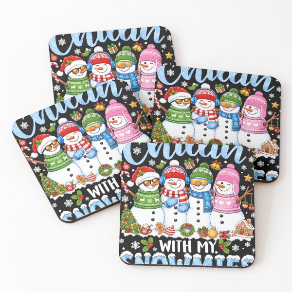 Item preview, Chillin With My Snowmies Funny Christmas Snowman Squad designed and sold by varin-studio.