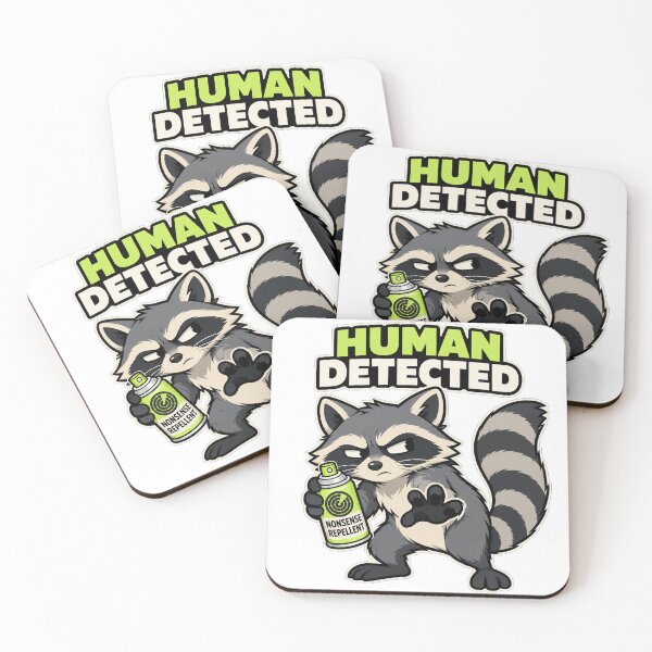 Item preview, Human Detected – Raccoon With Nonsense Repellent designed and sold by the-dovlat.