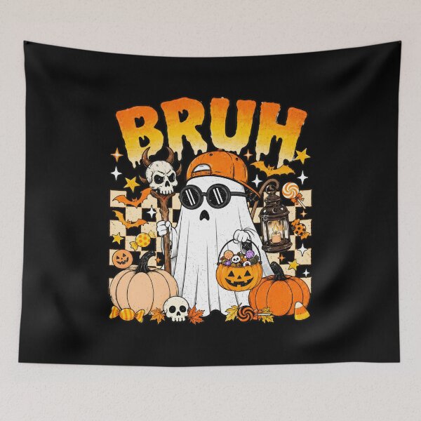 Item preview, Bruh Ghost Halloween Pumpkin Candy Spooky Funny designed and sold by GiaoCalonas.