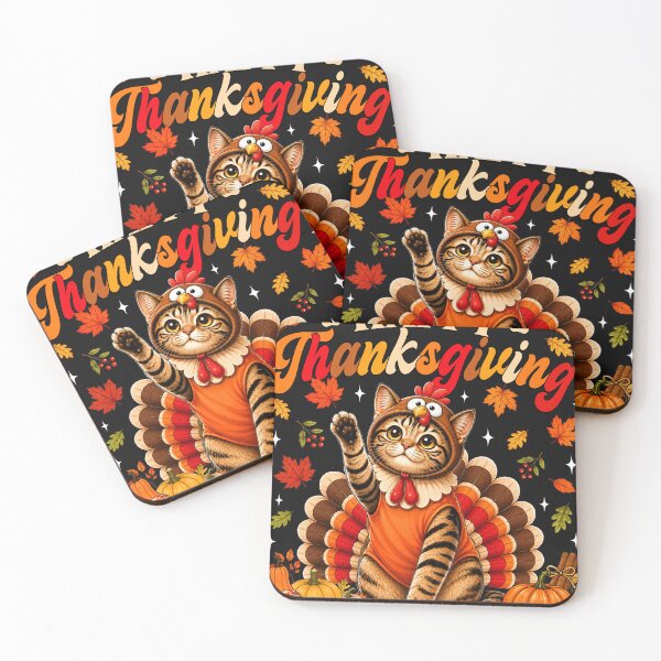 Item preview, Happy Thanksgiving Cat In Turkey Costume Funny Fall designed and sold by varin-studio.