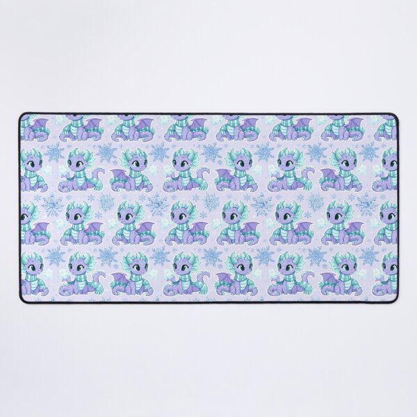 Item preview, Kawaii Winter Dragon Scarf Ice Breath Design designed and sold by NicolasGlowArt.