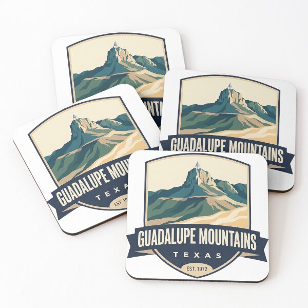 Item preview, Guadalupe Mountains Texas Guadalupe Peak Shield Badge Sticker designed and sold by DetourDgn.