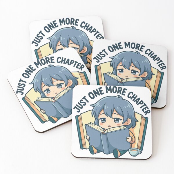 Item preview, Just One More Chapter Sleepy Anime Reader and Cozy Bookworm designed and sold by mood-draftsman.