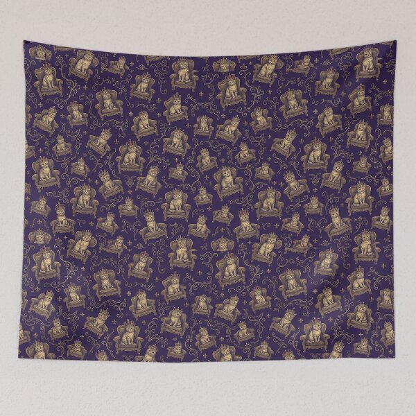 Item preview, Royal Cat Seamless Pattern Funny Spoiled Cat Wild Pattern Gift designed and sold by FurRealStudioCo.