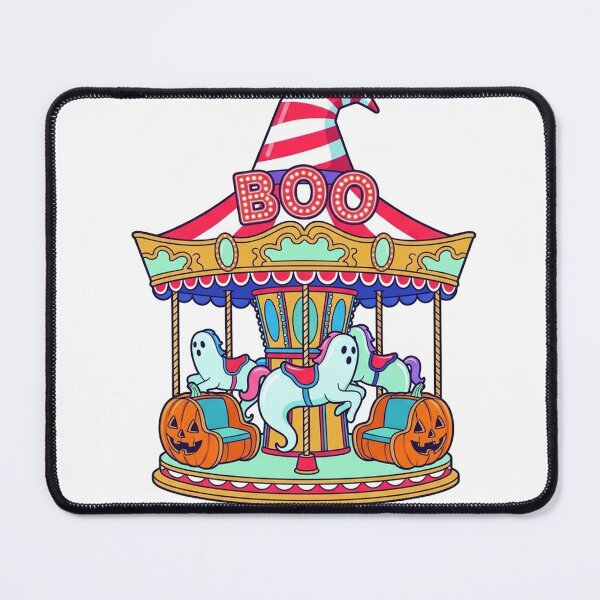 Item preview, BOO Ghost Carousel - Maximalist Candy Halloween Carnival Art designed and sold by jrzvibe.