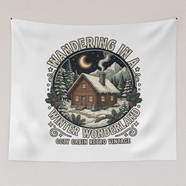 Item preview, Wandering In A Winter Wonderland Cozy Cabin Vintage  designed and sold by Founderpallavi.