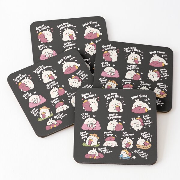 Item preview, Sweet Potato Buddies – Cute Kawaii Bunny & Sweet Potato Sticker designed and sold by BalloonNinja.