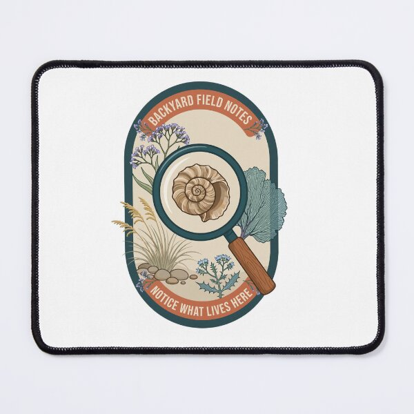 Item preview, Backyard Field Notes - Spiral Seashell Study - Coastal Naturalist Badge designed and sold by Tininai.