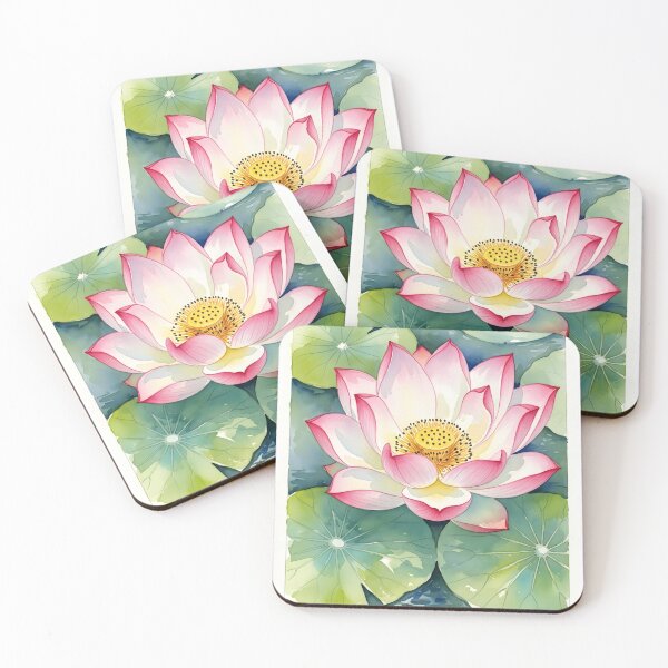 Item preview, Lotus Bloom Above Lily Pads in a Green Pond designed and sold by VelloomStore.