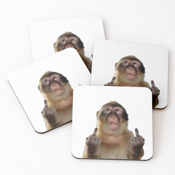 Item preview, Funny Monkey Giving Middle Fingers Meme Design designed and sold by yuennbunn.