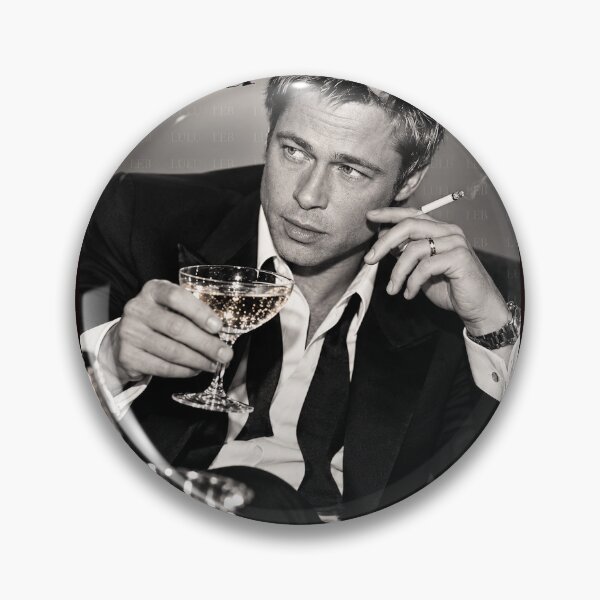 Item preview, Brad Pitt – Hollywood After Hours | Black and White Celebrity Portrait designed and sold by LuluLeb.