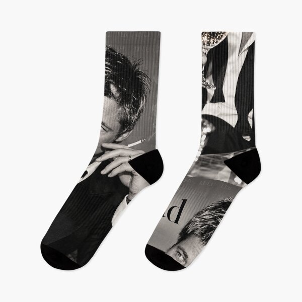 Item preview, Brad Pitt – Hollywood After Hours | Black and White Celebrity Portrait designed and sold by LuluLeb.