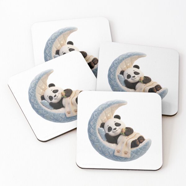 Item preview, Cute Sleepy Panda on Crescent Moon Art    designed and sold by EnginerdStudio.