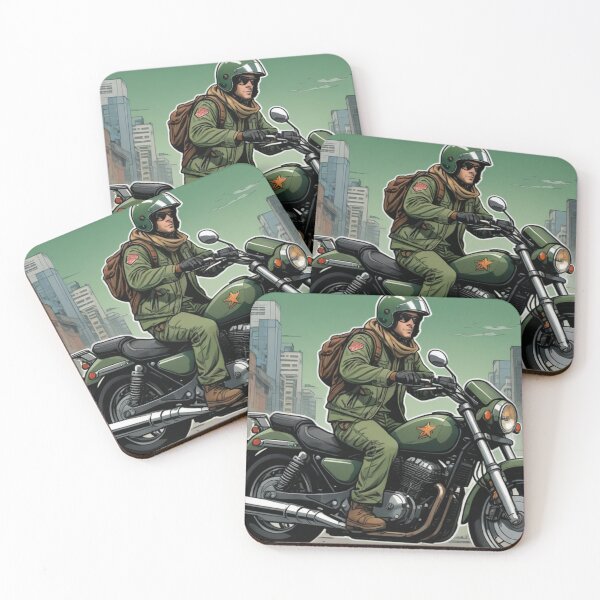 Item preview, Tactical Rider - Military Camouflage Motorcycle Art designed and sold by Dorisartist.