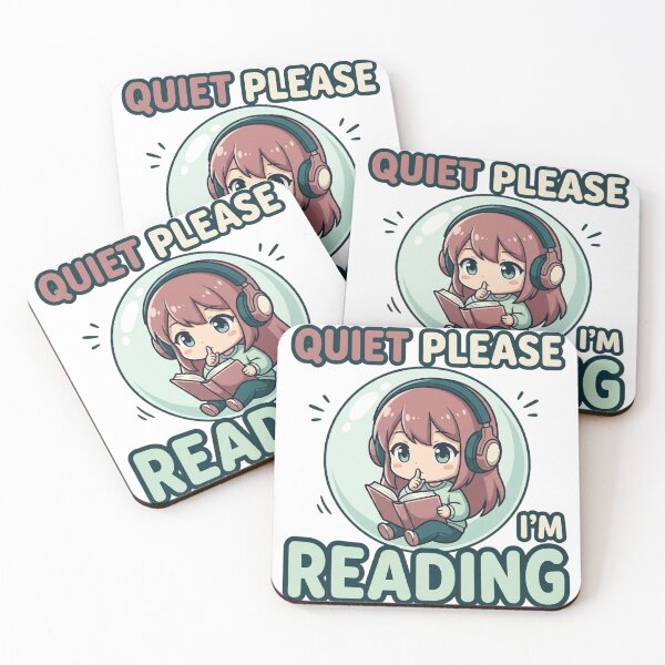 Item preview, Quiet Please I'm Reading Cute Anime Introvert Reader designed and sold by mood-draftsman.
