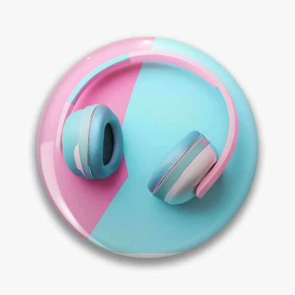 Item preview, Neon Pink and Blue Headphones designed and sold by konyaaa.