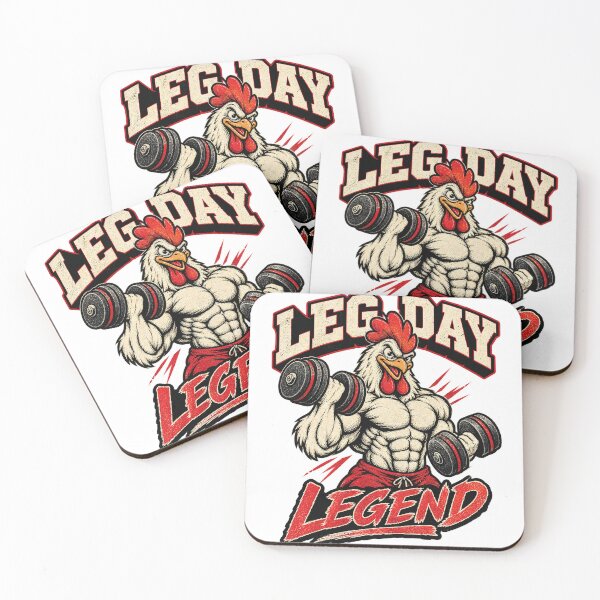 Item preview, Leg Day Legend Funny Bodybuilding Chicken designed and sold by Minimal Drip.