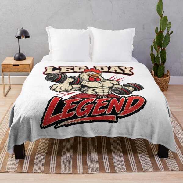 Item preview, Leg Day Legend Funny Bodybuilding Chicken designed and sold by Minimal Drip.