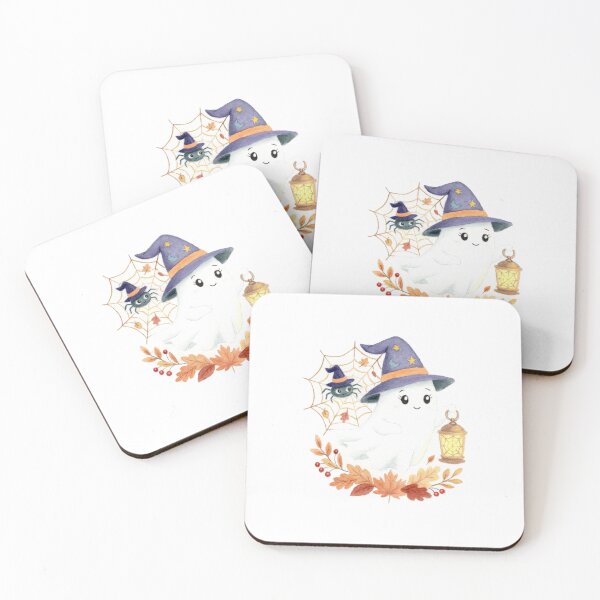 Item preview, Cute Halloween Ghost with Lantern Watercolor designed and sold by dpesheva-art.