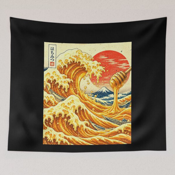 Item preview, Honey Great Wave Kanagawa Ocean Scene designed and sold by elderberry.