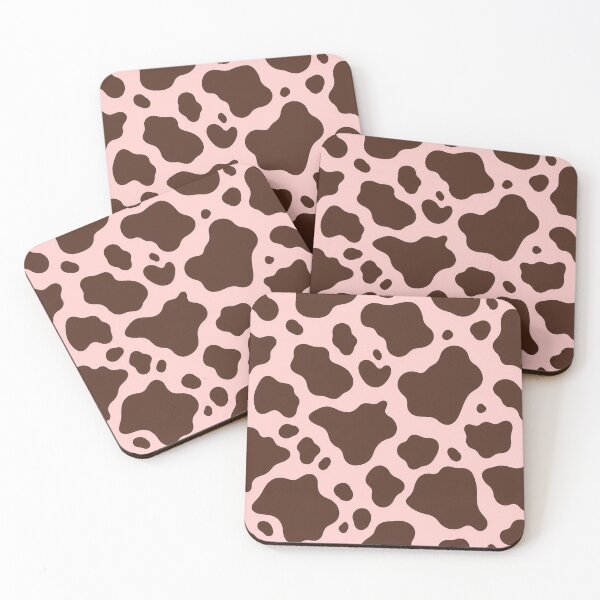 Item preview, Chocolate Brown Cow Spots on Pastel Pink Pattern designed and sold by KokoDeez.