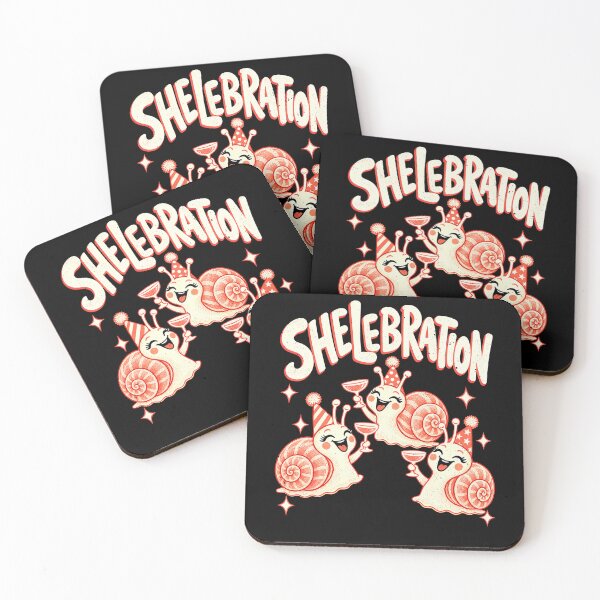 Item preview, Shelebration Pun With Smiling Party Snails designed and sold by elderberry.