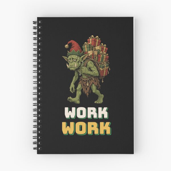 Item preview, Work Work - Funny Orc Peon Elf Christmas designed and sold by Rebel Rewind.