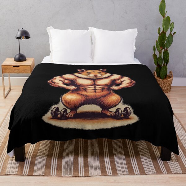 Item preview, Funny Muscular Hamster Bodybuilder Gym designed and sold by No Excuses Supply.