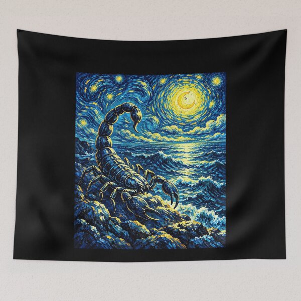 Item preview, Scorpio Scorpion in a Moonlit Ocean designed and sold by elderberry.
