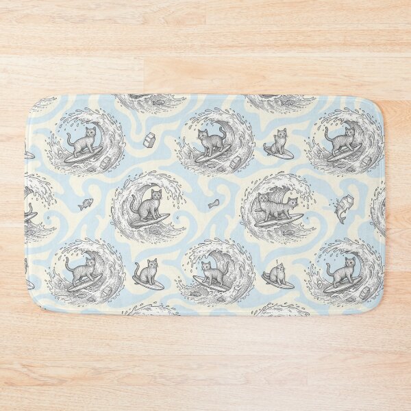 Item preview, Milk Surfing Cat Seamless Pattern Funny Spilled Milk Cat Wild Pattern Gift designed and sold by FurRealStudioCo.