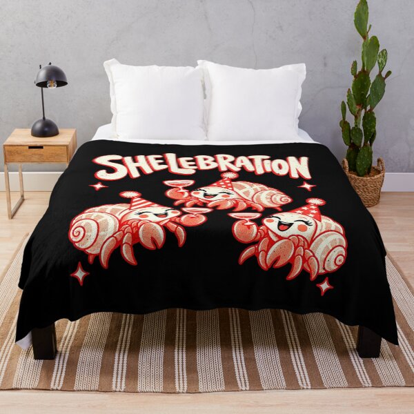 Item preview, Shelebration Hermit Crab Cheers Pun designed and sold by elderberry.