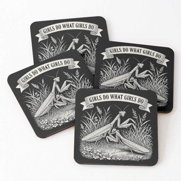 Item preview, Girls Do What Girls Do Praying Mantis Funny Sarcastic Nature Humor designed and sold by Per My Last Nerve Studio.