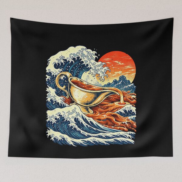Item preview, Gravy Wave Seascape Beneath a Sunset designed and sold by elderberry.