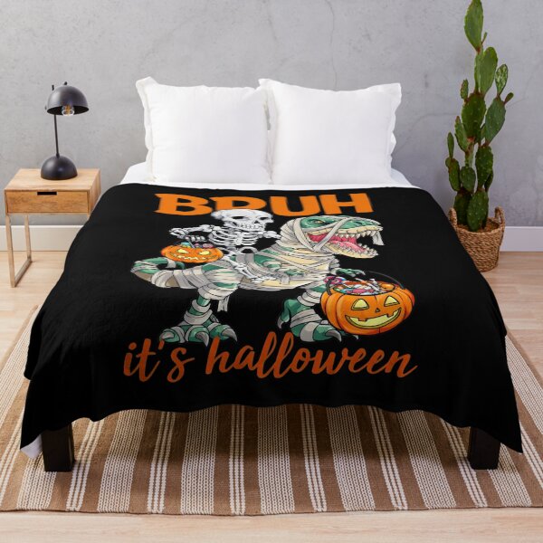 Item preview, Bruh Halloween Skeleton Riding Mummy Dinosaur Candy designed and sold by GiaoCalonas.