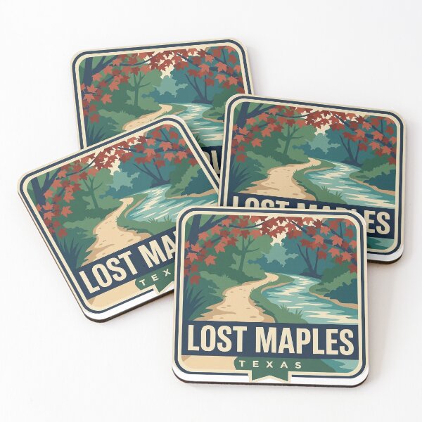 Item preview, Lost Maples Texas Maple Trail Ribbon Badge Sticker designed and sold by DetourDgn.