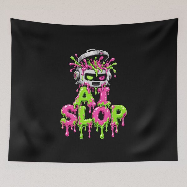 Item preview, AI Slop - Funny Robot Brain Goo designed and sold by Rebel Rewind.