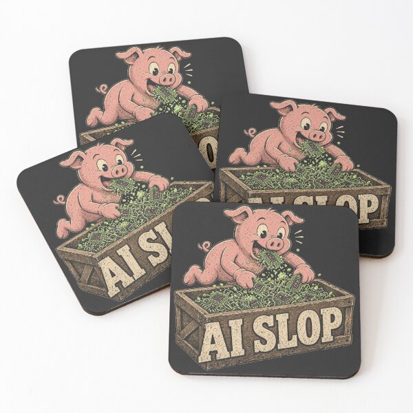 Item preview, AI Slop - Funny Pig Eating Circuit Boards designed and sold by Rebel Rewind.