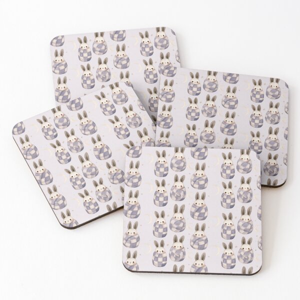 Item preview, Cozy Sleeping Bunny Rabbit Watercolor Pattern designed and sold by NicolasGlowArt.