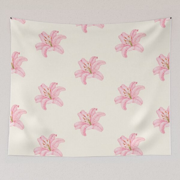 Item preview, Cute Pink Lily Watercolor Floral Seamless Pattern Art designed and sold by VirellonInk.