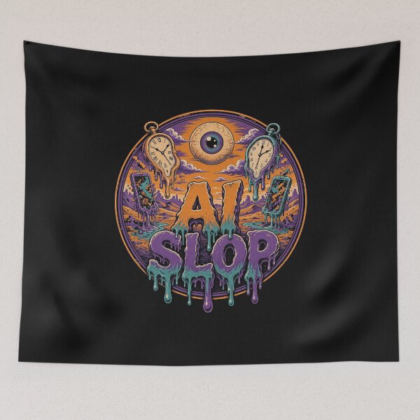 Item preview, AI Slop - Surreal Melting Dreamscape designed and sold by Rebel Rewind.