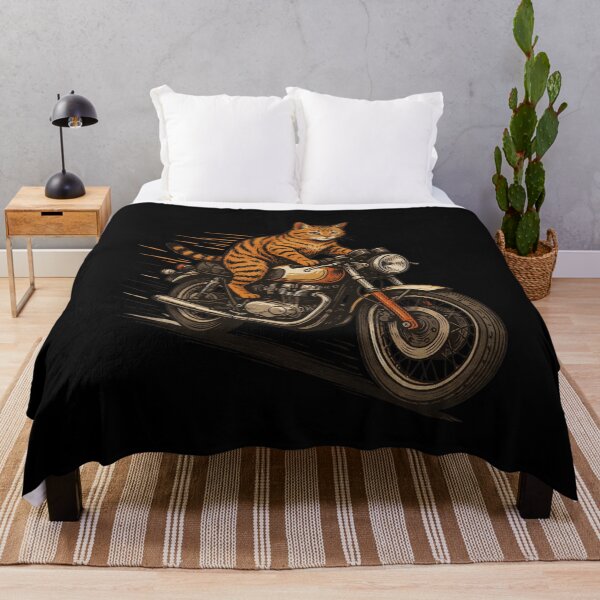 Item preview, Funny Cat Riding Vintage Motorcycle designed and sold by No Excuses Supply.
