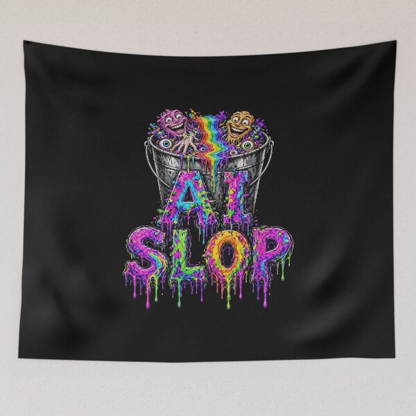 Item preview, AI Slop - Bucket Of Glitchy Images designed and sold by Rebel Rewind.