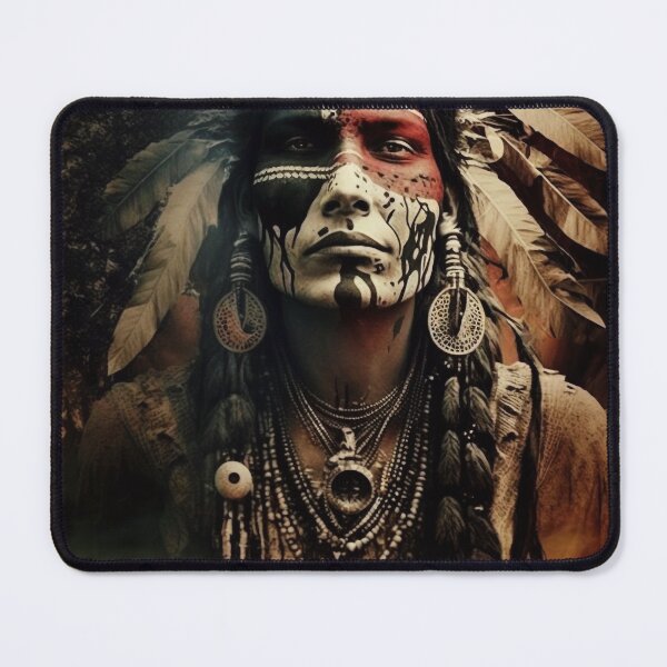 Item preview, Quiet Strength – Native American Inspired Portrait designed and sold by Tribal Spirits Art T-Shirt Store.