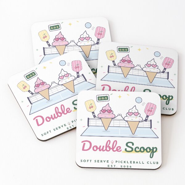 Item preview, Pickleball Doubles - Double Scoop, Cute Pickleball Gift for Best Friends, Pastel Ice Cream  designed and sold by IsleAmore.