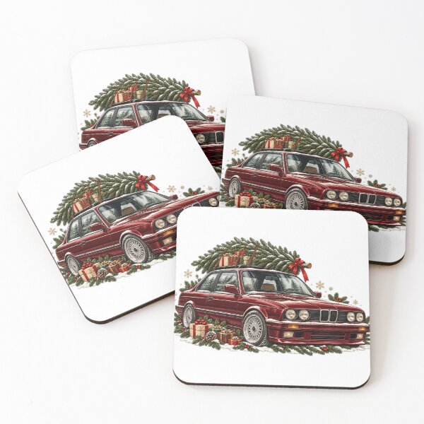 Item preview, Classic Red Car Christmas Tree Delivery designed and sold by AnastasiCreates.