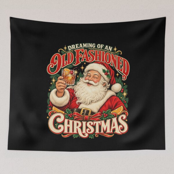 Item preview, Dreaming Of An Old Fashioned Christmas Santa Whiskey Cocktail designed and sold by MaskedTarget.