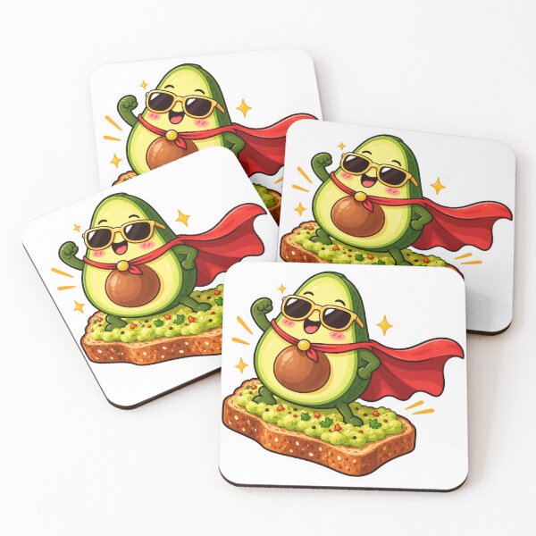 Item preview, Avocado Toast Hero Sticker Superhero Cape designed and sold by PriyankaSonara.