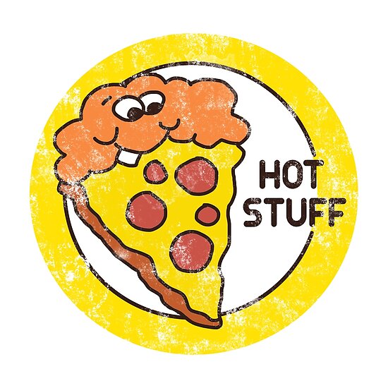 Vintage Hot Stuff Pizza Flag from 1980/'s