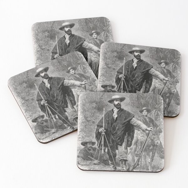 Item preview, Vintage expedition - antique engraving of explorers designed and sold by Prepress.